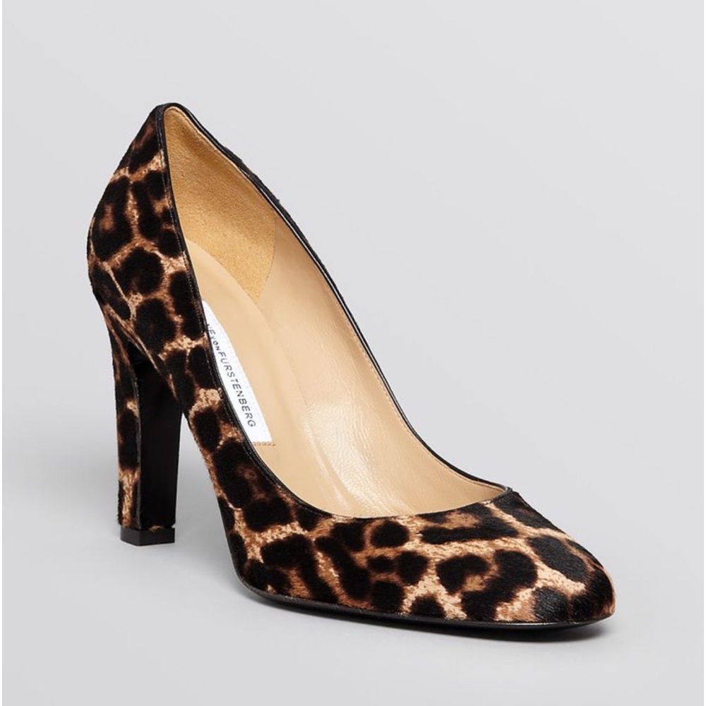 Diane Von Furstenberg Serena Leopard Heels